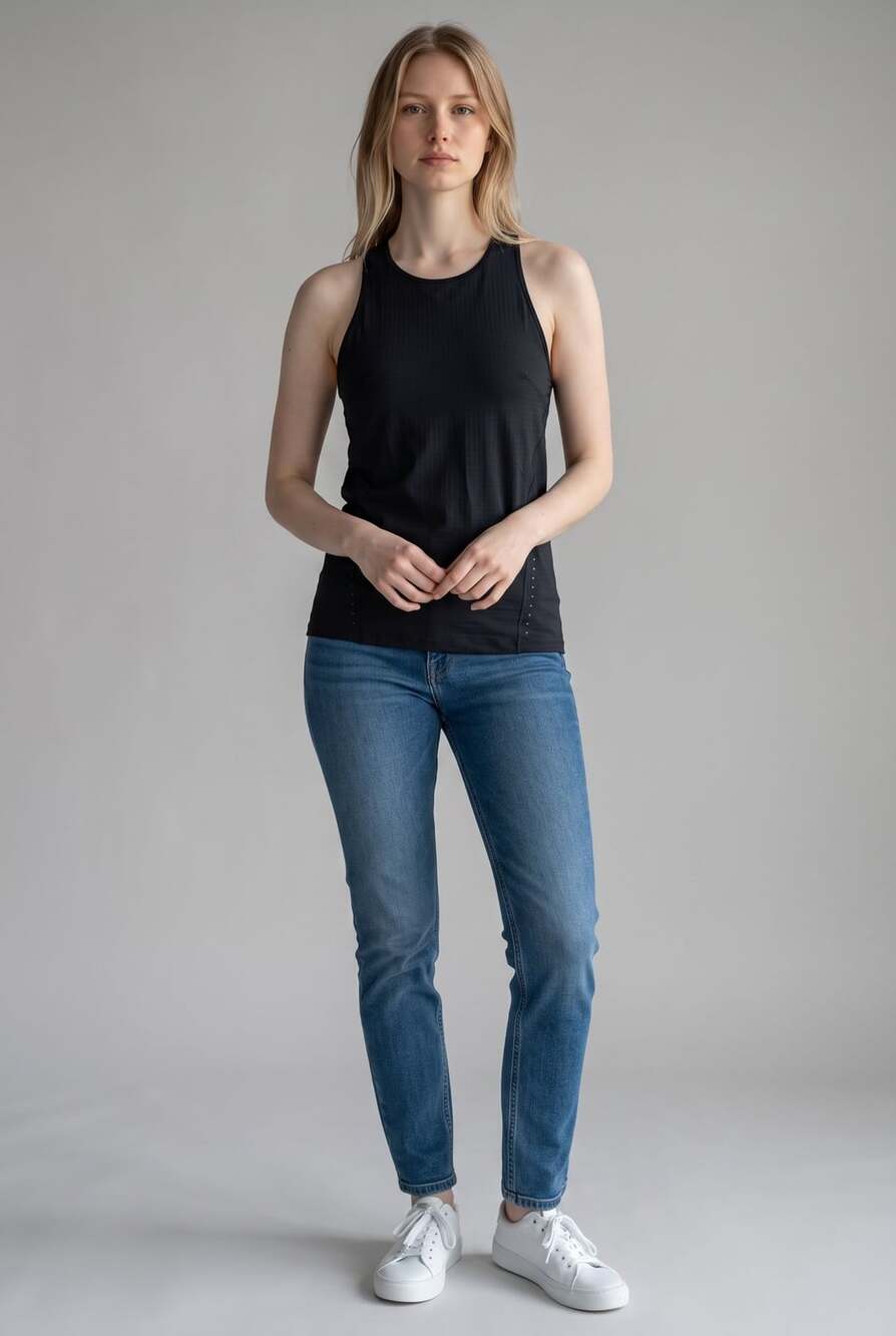 Lululemon Base Pace Tank Top Black Ribbed Workout Athletic Tank